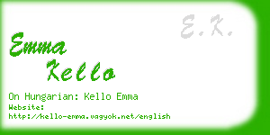 emma kello business card